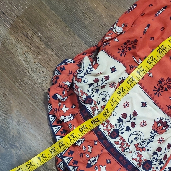 Spell Bohemian Red and Cream Jumpsuit - Picture 5 of 14